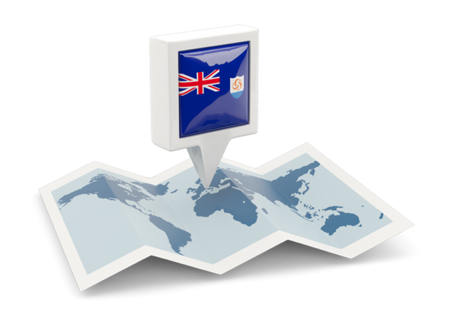 Square pin with map. Download flag icon of Anguilla at PNG format