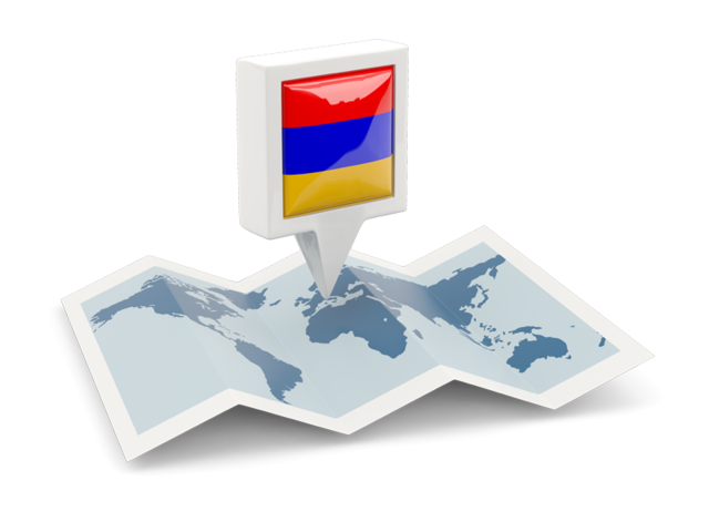 Square pin with map. Download flag icon of Armenia at PNG format