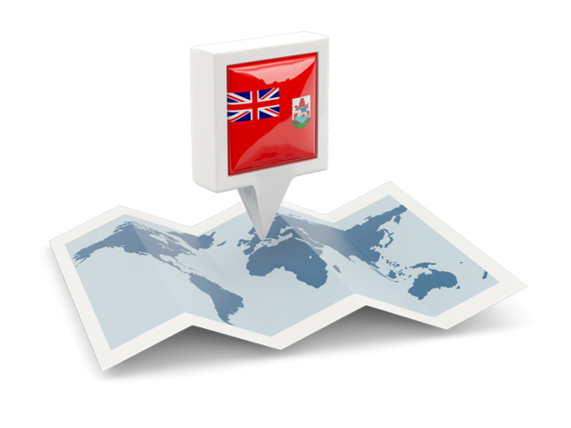 Square pin with map. Download flag icon of Bermuda at PNG format