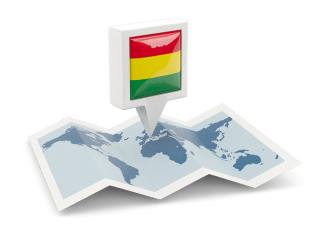 Square pin with map. Download flag icon of Bolivia at PNG format