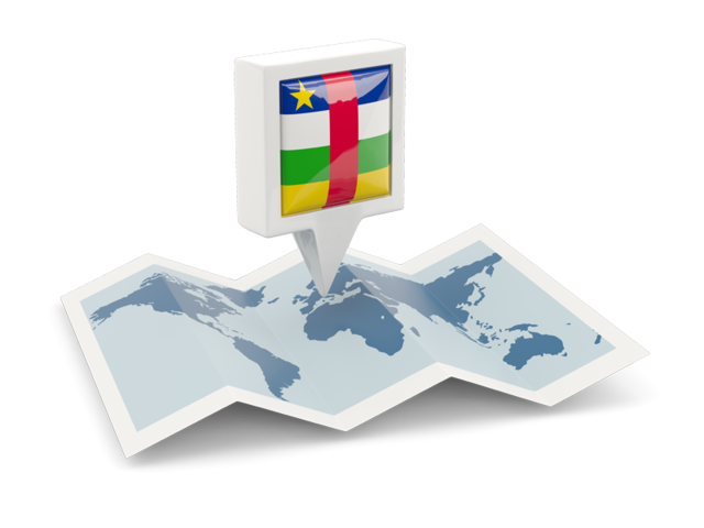 Square pin with map. Download flag icon of Central African Republic at PNG format