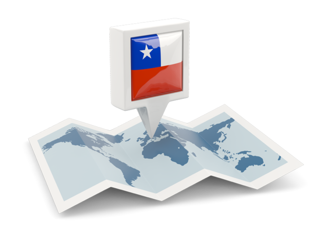 Square pin with map. Download flag icon of Chile at PNG format