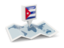 Cuba. Square pin with map. Download icon.