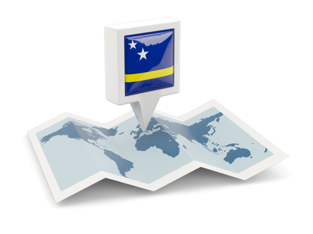 Square pin with map. Download flag icon of Curacao at PNG format