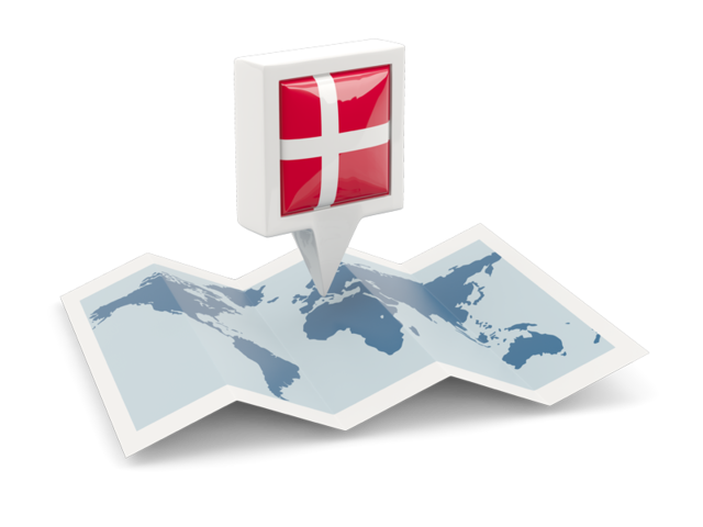 Square pin with map. Download flag icon of Denmark at PNG format