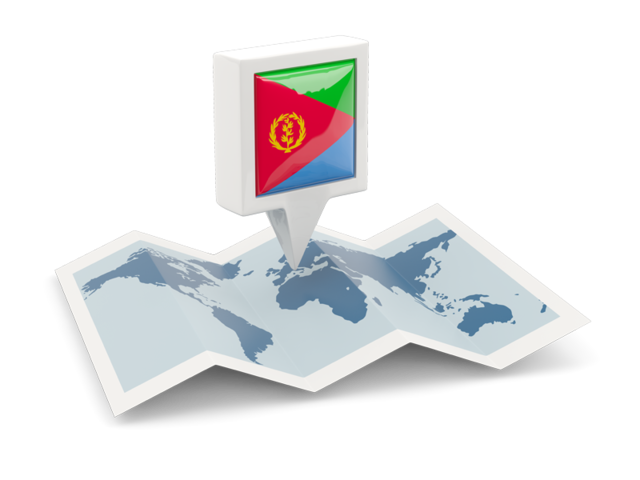 Квадратная иконка с картой. Скачать флаг. Эритрея