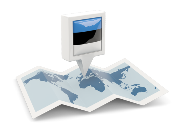 Square pin with map. Download flag icon of Estonia at PNG format