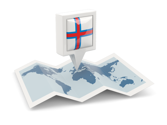 Square pin with map. Download flag icon of Faroe Islands at PNG format