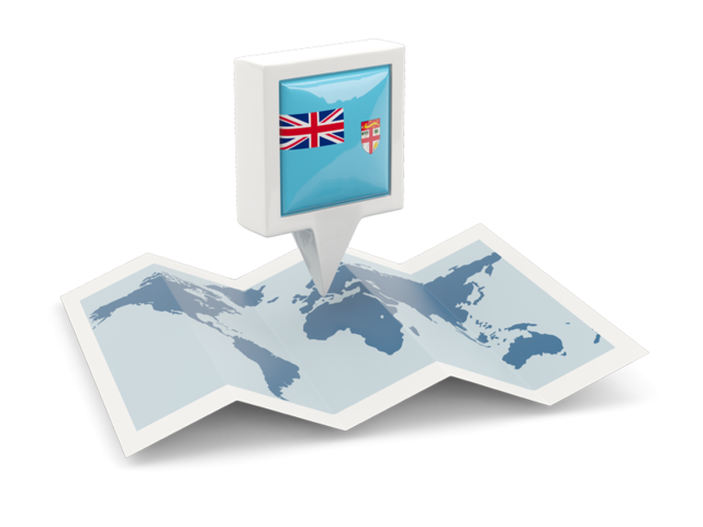 Square pin with map. Download flag icon of Fiji at PNG format