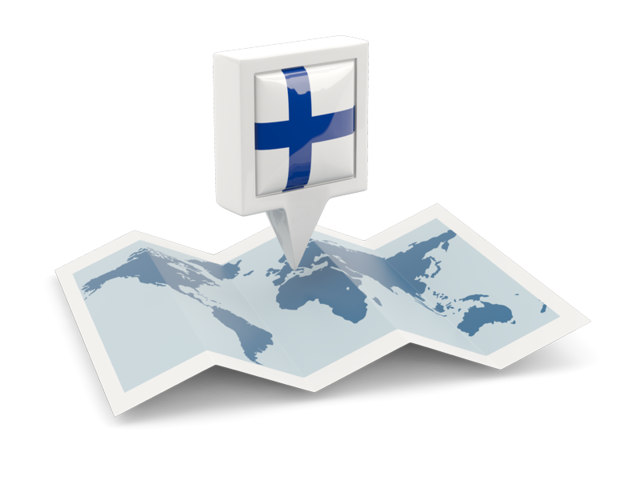 Square pin with map. Download flag icon of Finland at PNG format