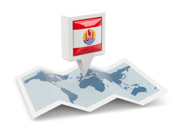 Square pin with map. Download flag icon of French Polynesia at PNG format