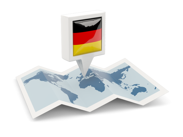 Square pin with map. Download flag icon of Germany at PNG format