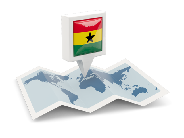 Square pin with map. Download flag icon of Ghana at PNG format
