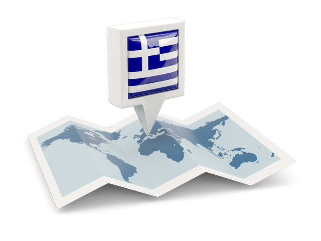 Square pin with map. Download flag icon of Greece at PNG format