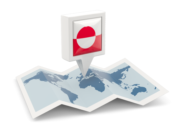 Square pin with map. Download flag icon of Greenland at PNG format