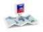 Haiti. Square pin with map. Download icon.