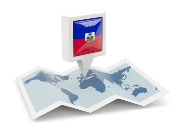 Square pin with map. Download flag icon of Haiti at PNG format