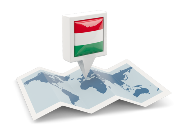 Square pin with map. Download flag icon of Hungary at PNG format