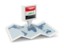Iraq. Square pin with map. Download icon.