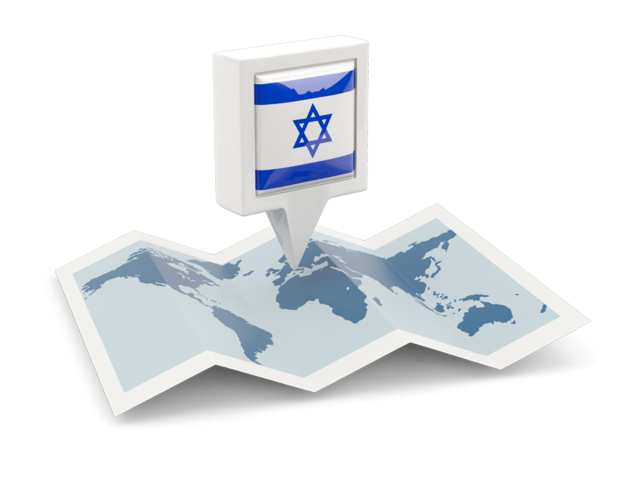 Square pin with map. Download flag icon of Israel at PNG format