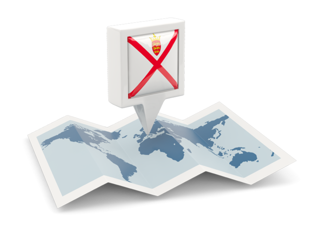 Square pin with map. Download flag icon of Jersey at PNG format