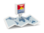 Kiribati. Square pin with map. Download icon.