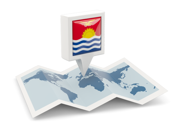 Square pin with map. Download flag icon of Kiribati at PNG format