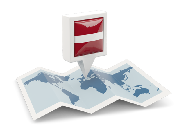 Square pin with map. Download flag icon of Latvia at PNG format