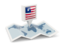 Liberia. Square pin with map. Download icon.