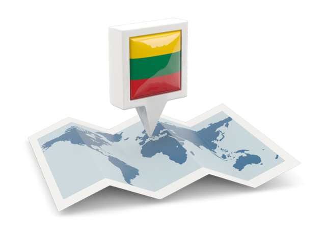 Square pin with map. Download flag icon of Lithuania at PNG format