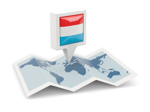 Square pin with map. Download flag icon of Luxembourg at PNG format