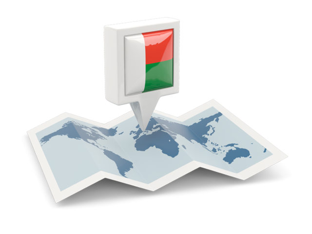 Square pin with map. Download flag icon of Madagascar at PNG format