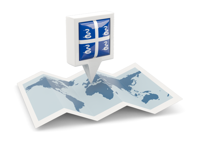 Square pin with map. Download flag icon of Martinique at PNG format