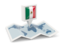 Mexico. Square pin with map. Download icon.