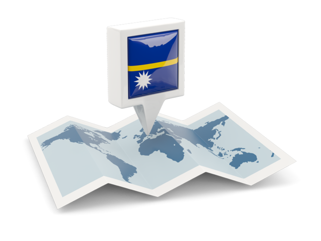 Square pin with map. Download flag icon of Nauru at PNG format