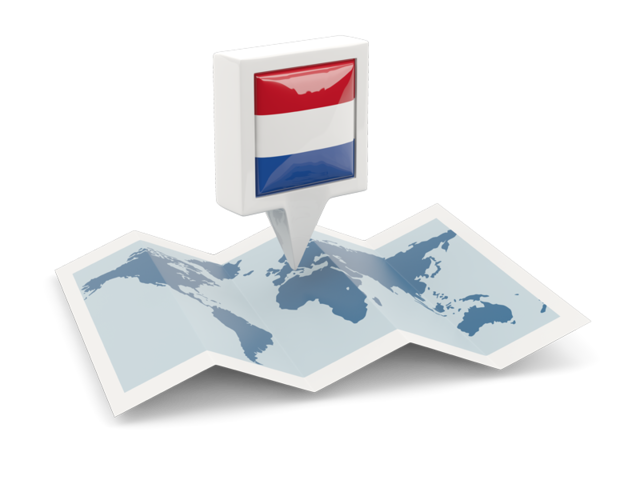 Square pin with map. Download flag icon of Netherlands at PNG format