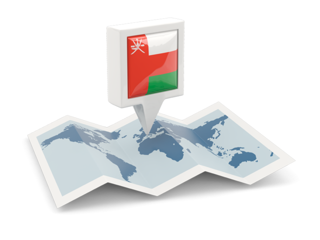 Square pin with map. Download flag icon of Oman at PNG format
