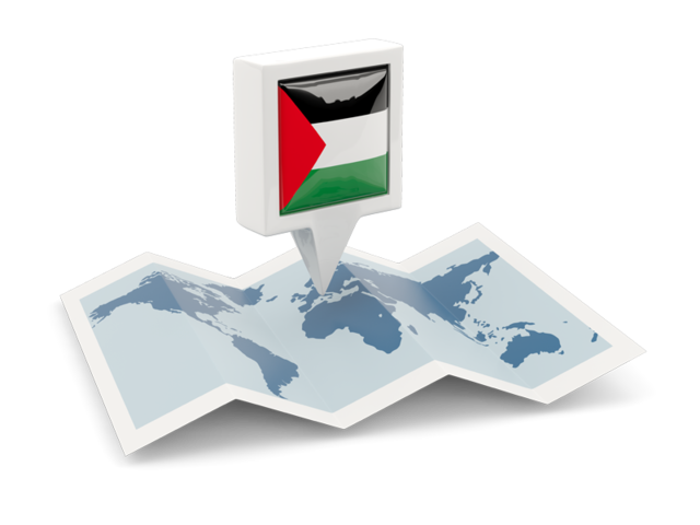 Square pin with map. Download flag icon of Palestinian territories at PNG format