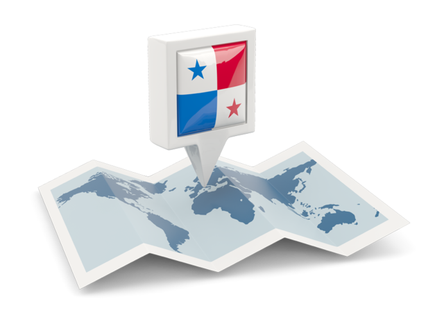 Square pin with map. Download flag icon of Panama at PNG format