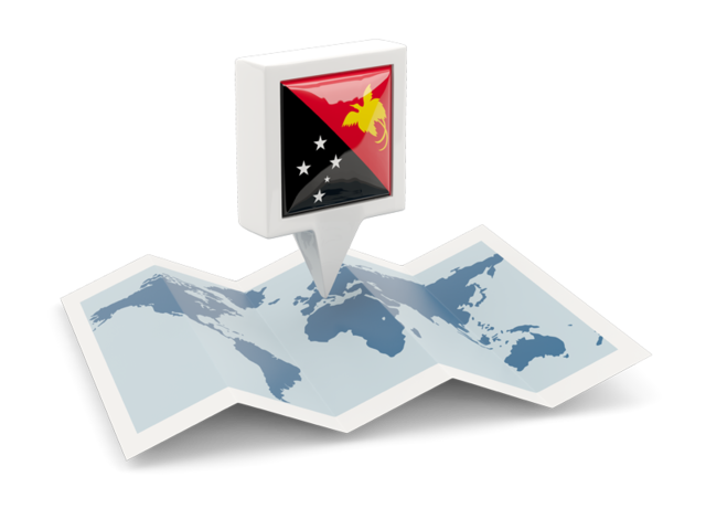 Square pin with map. Download flag icon of Papua New Guinea at PNG format