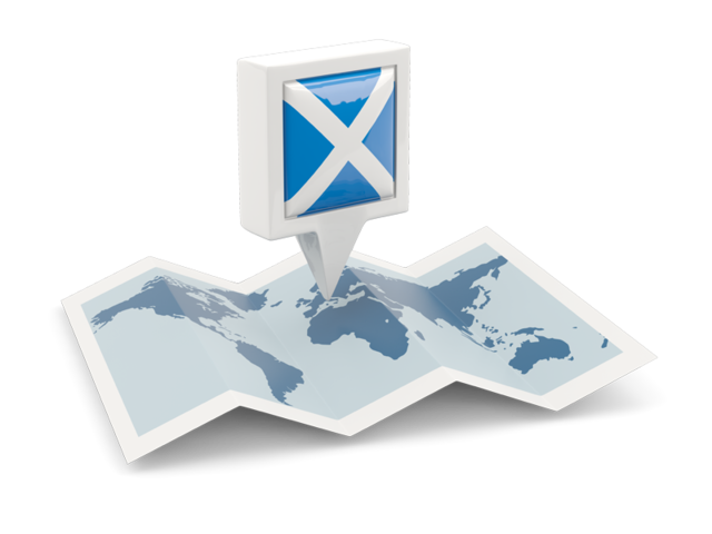 Square pin with map. Download flag icon of Scotland at PNG format