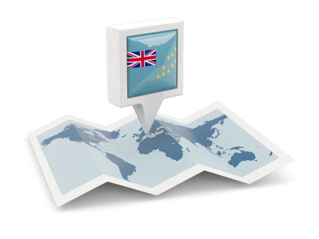 Square pin with map. Download flag icon of Tuvalu at PNG format