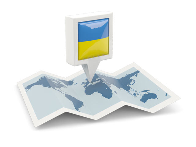 Square pin with map. Download flag icon of Ukraine at PNG format