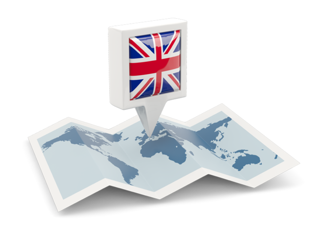 Square pin with map. Download flag icon of United Kingdom at PNG format