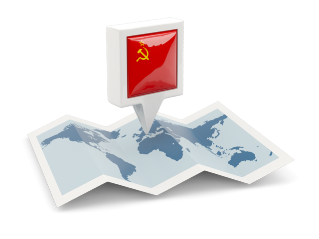 Square pin with map. Download flag icon of Soviet Union at PNG format