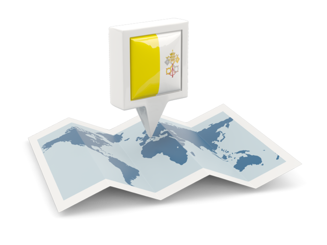 Square pin with map. Download flag icon of Vatican City at PNG format