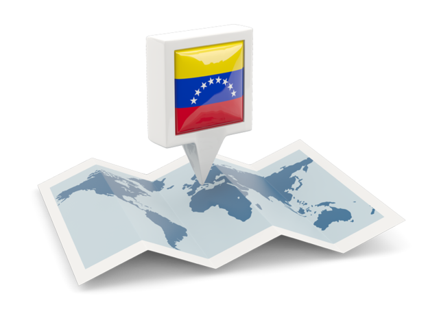 Квадратная иконка с картой. Скачать флаг. Венесуэла