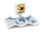 Zimbabwe. Square pin with map. Download icon.