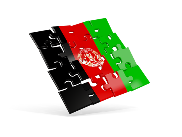 Square puzzle flag. Download flag icon of Afghanistan at PNG format