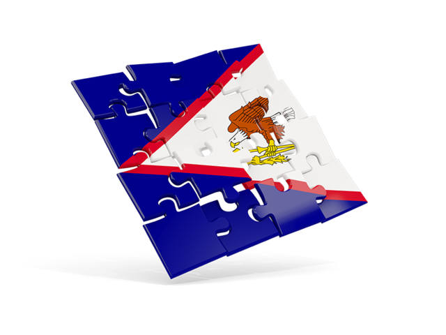 Квадратный флаг-пазл. Скачать флаг. Американское Самоа